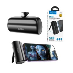 Hoco Pocket Power Bank J106 with Folding Stand Type-C 5000mAh Black Hoco Pocket Power Bank J106 with Folding Stand Type-C 5000mAh Black